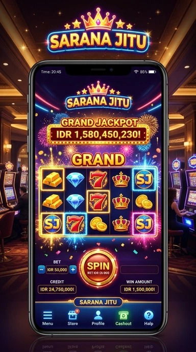 Screenshot antarmuka pengguna saranajitu yang ramah pengguna.